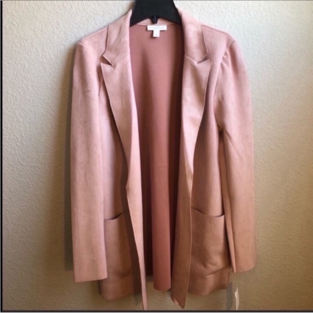 Charter Club pink open front blazer jacket